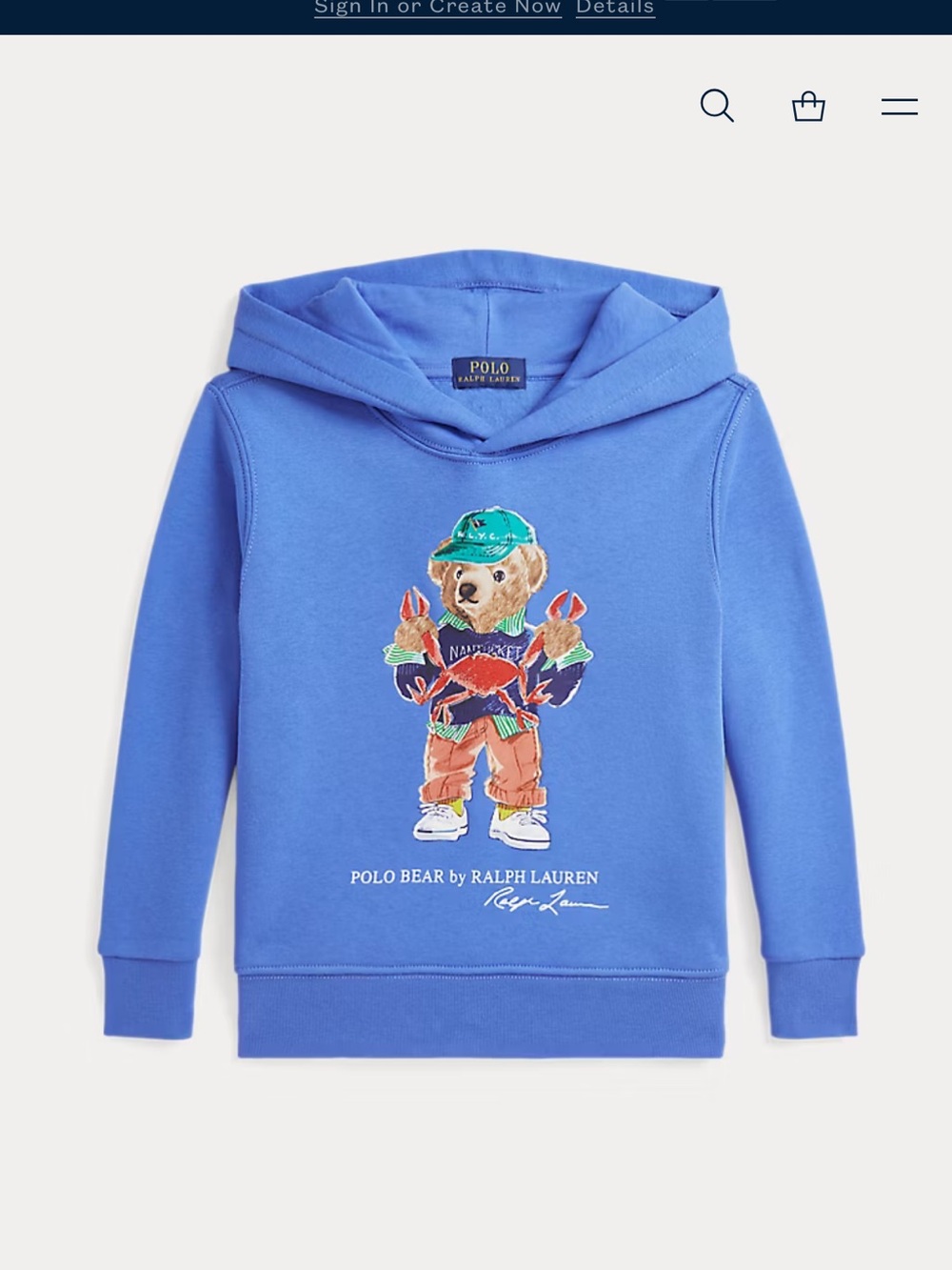 Polo Ralph Lauren Crab Polo Bear Fleece Hoodie